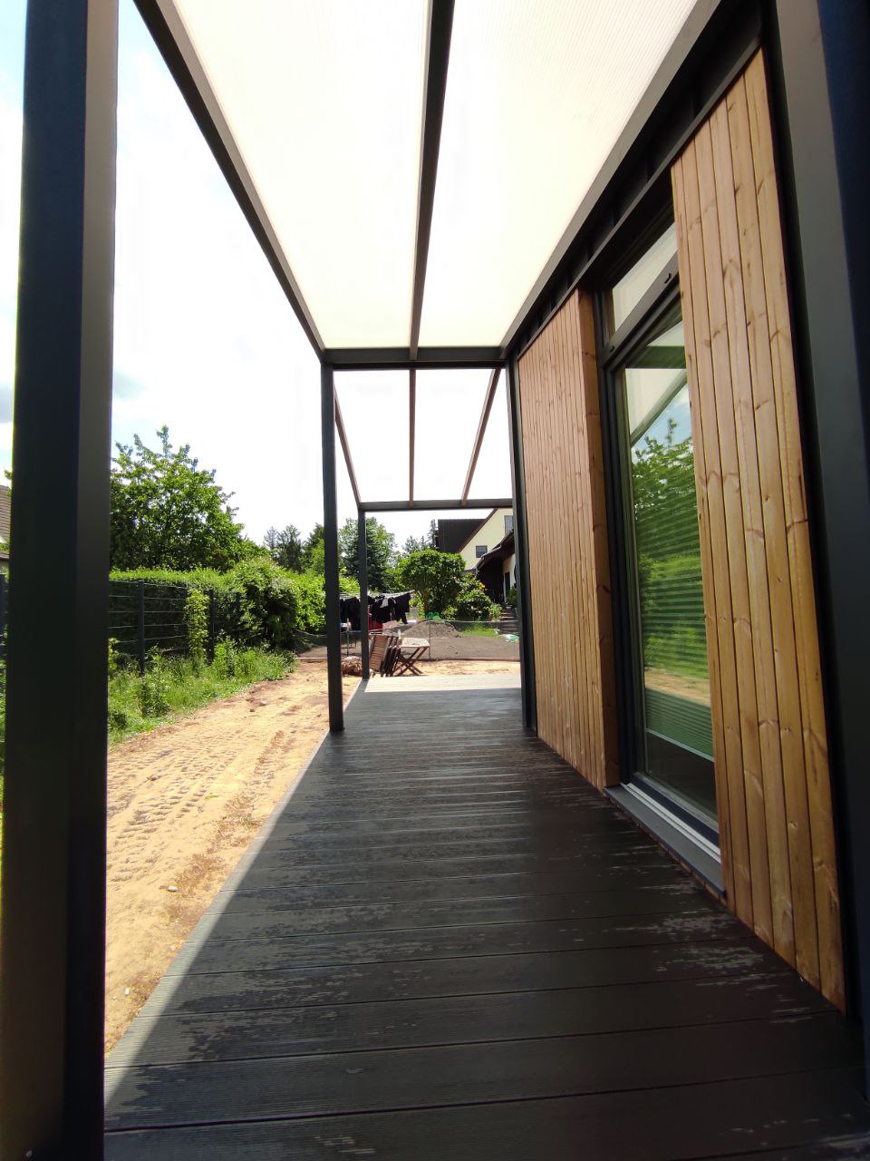 Cozy winter garden with panoramic windows